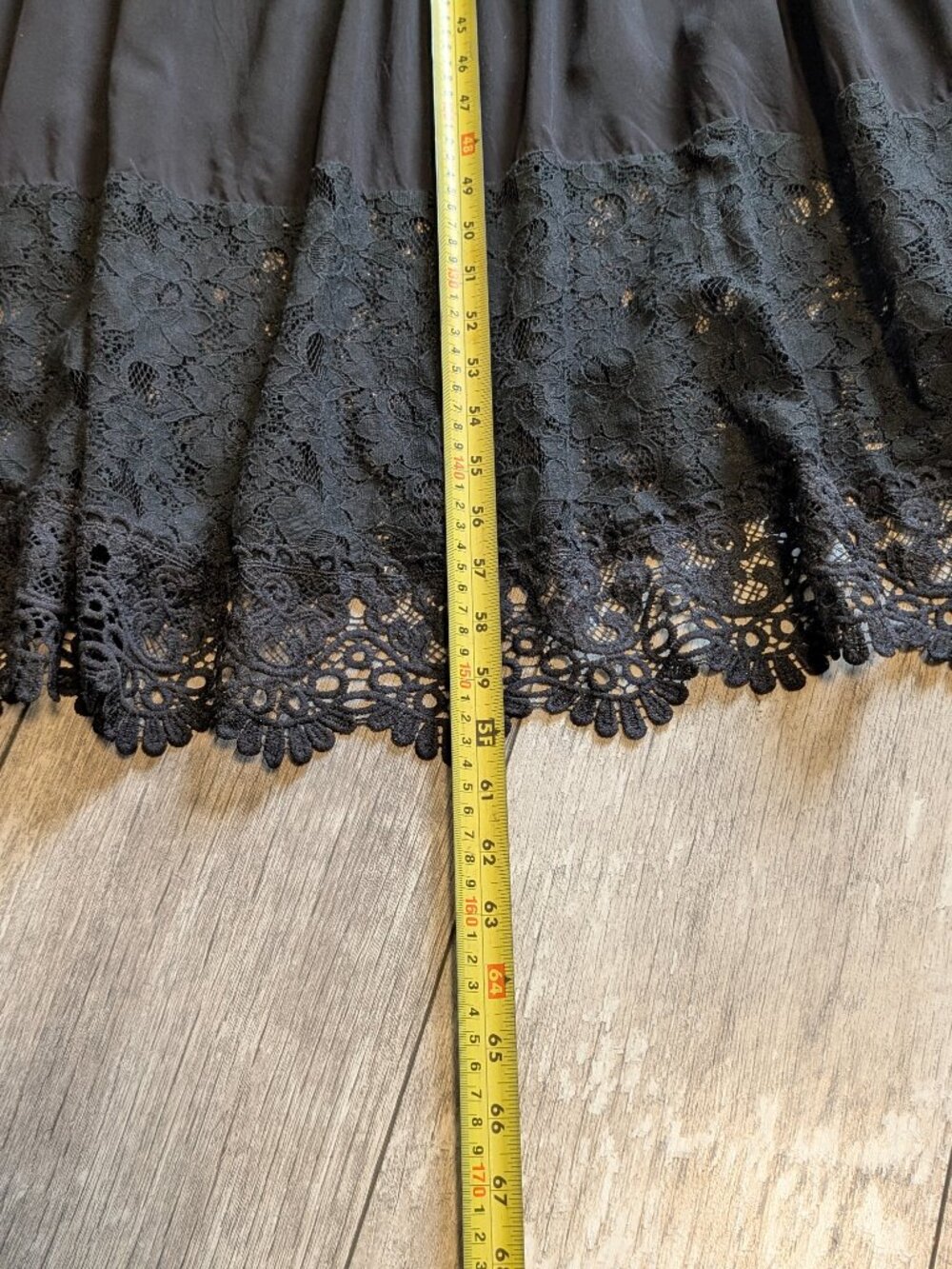 Whimsigoth Lace Tiered Maxi Dress Black XL Dark Boho Gothic Romance EUC 🖤 - Picture 12 of 12